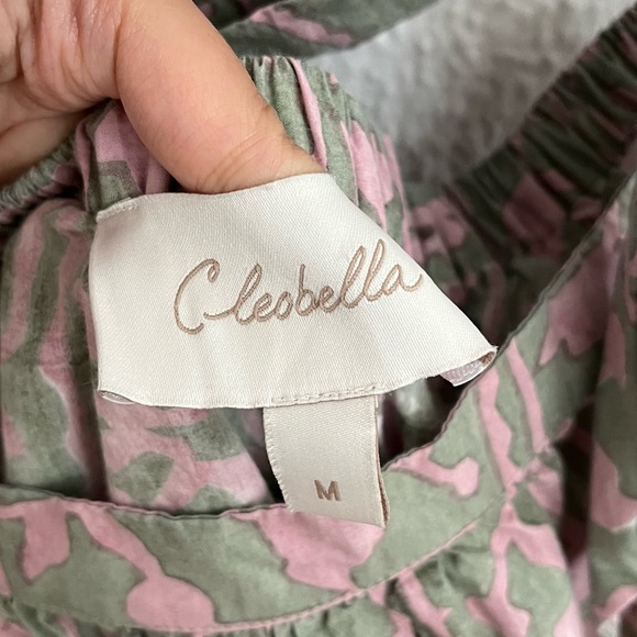 REVOLVE Cleobella Paola Ankle Asymmetrical Ruffle Dress Border Print Size Medium - Picture 8 of 16